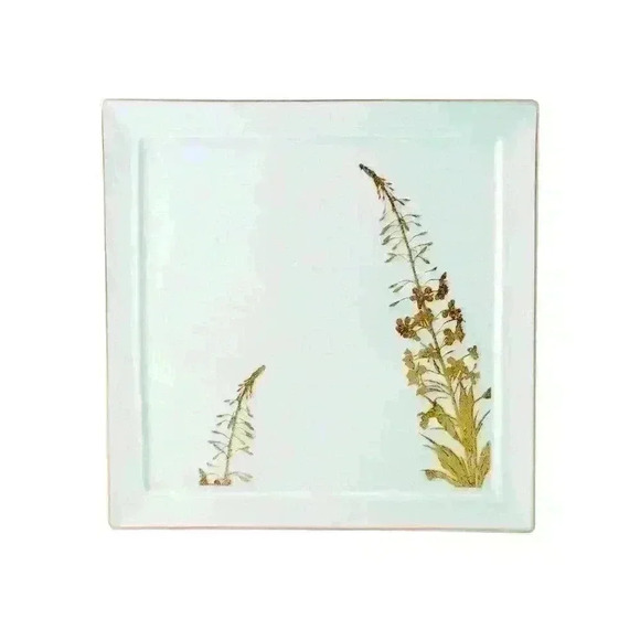 Bernardaud- Vegetal Gold Square Plate - Picture 4 of 5